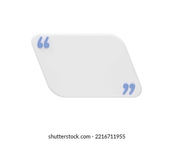 Quote box mockup 3d illustration