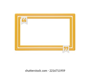 Quote box mockup 3d illustration