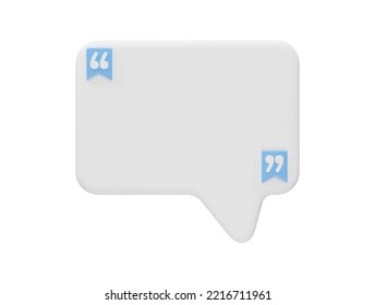 Quote box mockup 3d illustration
