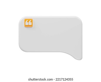 Quote box mockup 3d illustration