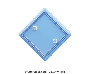 Quote box mockup illustration render