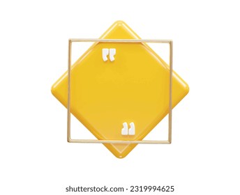 Quote box mockup illustration render