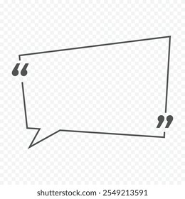 Quote box sketch text frame on white background.