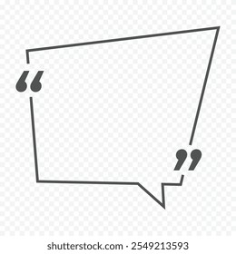 Quote box sketch text frame on white background.