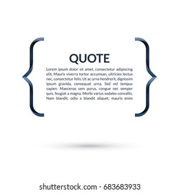 Quote Box Speech Bubble Blank Frame Stock Vector Royalty Free Shutterstock