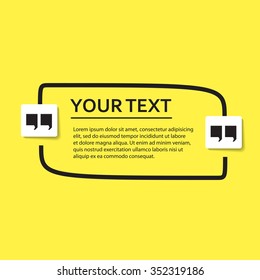 Quote box for your deign, vector abstract illustration