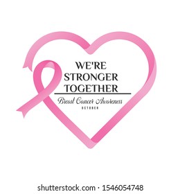 Quote for Breast Cancer day banner. Holidays around the world of Breast Cancer Awareness.