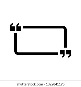 Quote bubble blank icon Illustration design on white background