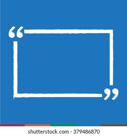Quote bubble blank icon Illustration design
