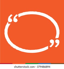 Quote bubble blank icon Illustration design