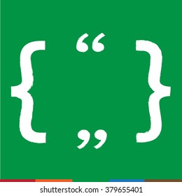 Quote bubble blank icon Illustration design