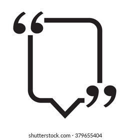 Quote bubble blank icon Illustration design
