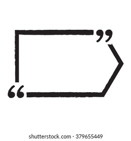Quote bubble blank icon Illustration design