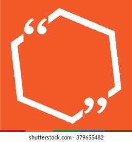 Quote bubble blank icon Illustration design