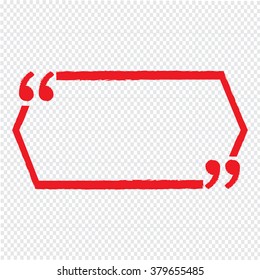 Quote bubble blank icon Illustration design