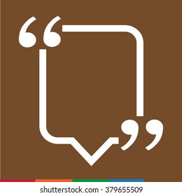 Quote bubble blank icon Illustration design