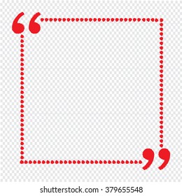Quote bubble blank icon Illustration design
