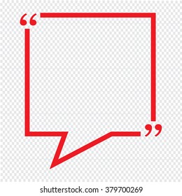 Quote bubble blank icon Illustration design