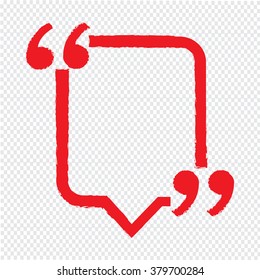 Quote bubble blank icon Illustration design