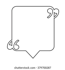 Quote bubble blank icon Illustration design