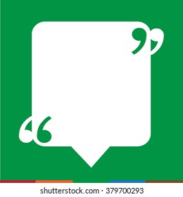 Quote bubble blank icon Illustration design