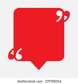 Quote bubble blank icon Illustration design