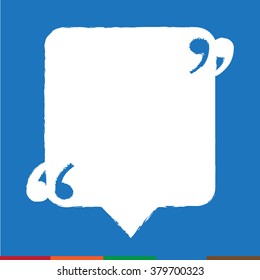 Quote bubble blank icon Illustration design