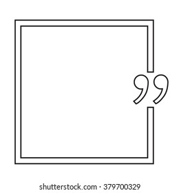 Quote bubble blank icon Illustration design