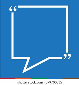Quote bubble blank icon Illustration design