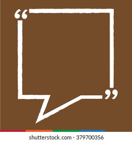 Quote bubble blank icon Illustration design