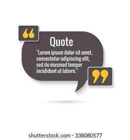 Quote bubble. Empty template for your design. Vector illustration.