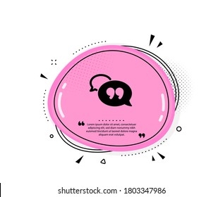 Zitatblasen-Symbol Angebotsblase. Chat-Kommentarzeichen. Sprecht ein Luftbläschen-Symbol. Anführungszeichen. Klassisches Zitat-Blasensymbol. Vektorgrafik