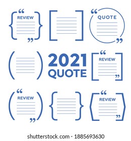 Quote bubble with Lettering and calligraphy. Quote blank template. Empty quote bubble.