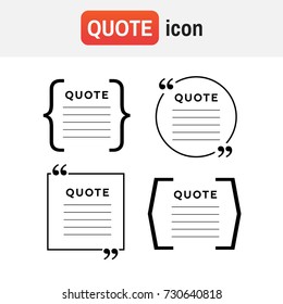 Quote bubble review. Quote comment template vector