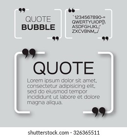 Quote Bubble. Speech Bubble. Citation Text Box Template. Quote Blank.