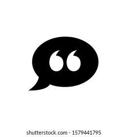 Quote and bubble speech icon in trendy flat design