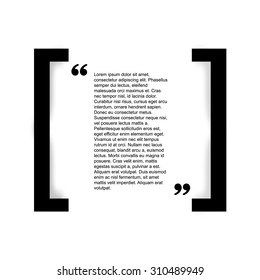 Quote bubble Typographical Poster Template. Black and white color version.