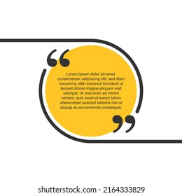 Quote bubbles in flat style. Dialog banner vector illustration on isolated background. Quotation message sign business concept.