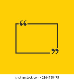 Quote bubbles in flat style. Dialog banner vector illustration on isolated background. Quotation message sign business concept.