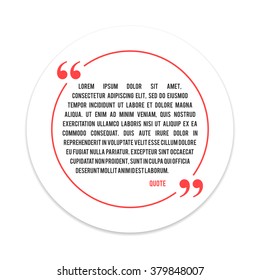 Quote circle bubble template.