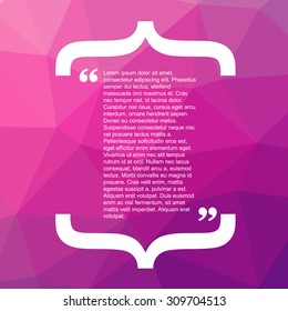Quote citation Typographical Poster Template, vector design.  For your commercial project or personal use.