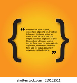 Quote citation Typographical Poster Template. Light yellow color version. For your commercial project or personal use.