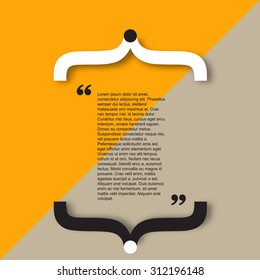 Quote citation Typographical Poster Template. Light  color version.