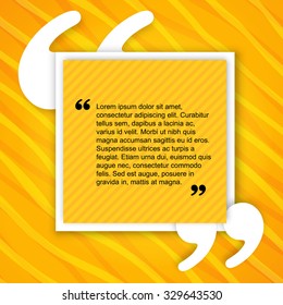  Quote citation Typographical Poster Template. Yellow texture color version.