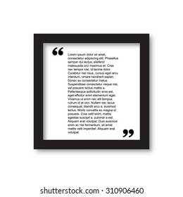 Quote citation Typographical Template, vector design. Classic style version. For your commercial project or personal use.