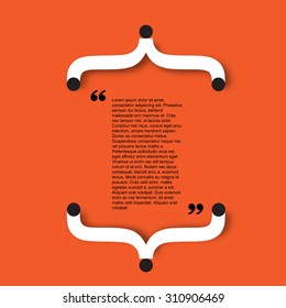 Quote citation Typographical Template, vector design. Light color version. For your commercial project or personal use.