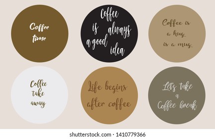 Quote coffee cup typography. Calligraphy style quote. Shop promotion motivation. Graphic design lifestyle lettering. Sketch hot drink mug inspiration vector. Coffee break