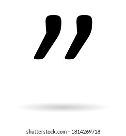 Zitatensymbol, Zitate-Sprechblase-Symbol, Vektorgrafik-Dialogzeichen, Textmarken-Grafik
