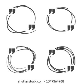 Quote design. Quotation template in quotes. Vector banner illustration with a quote in a frame for text. - vector illustration