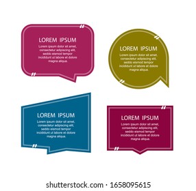 Quote design, vector template blanks set